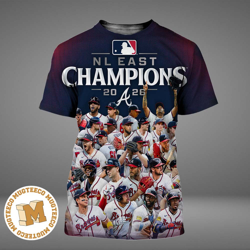 NL Atlanta Braves Baseball Team 2026 East Champions 2026 All Over Print Shirt