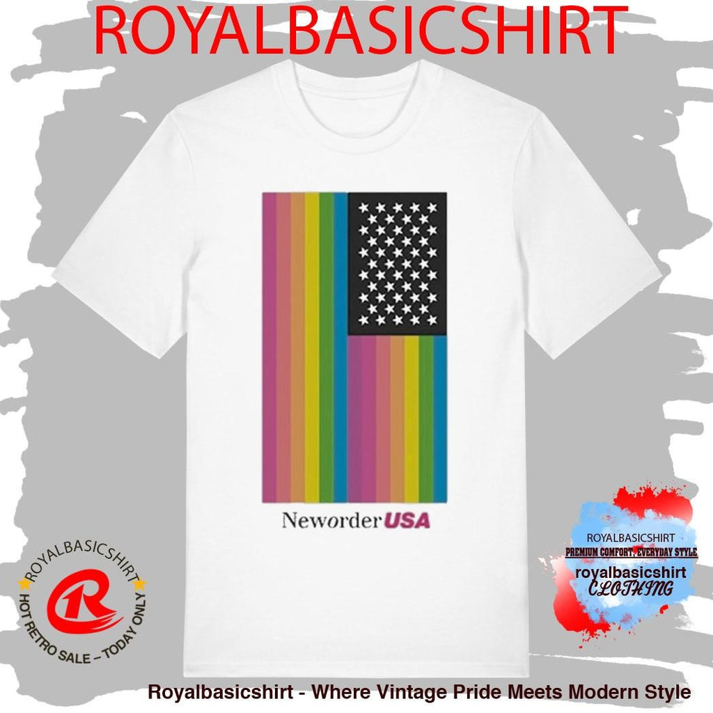 New Order USA American Flag Rainbow Shirt