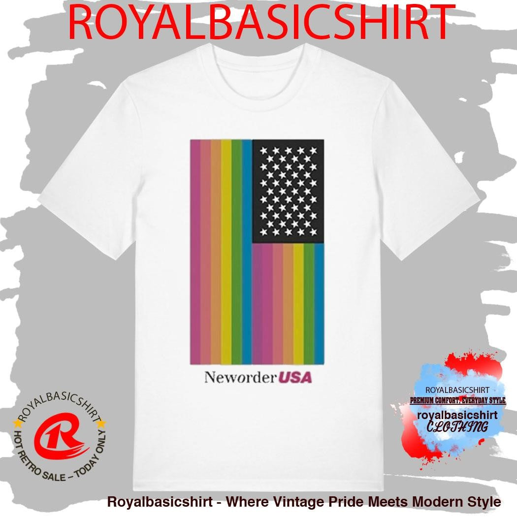 New Order USA American Flag Rainbow Shirt