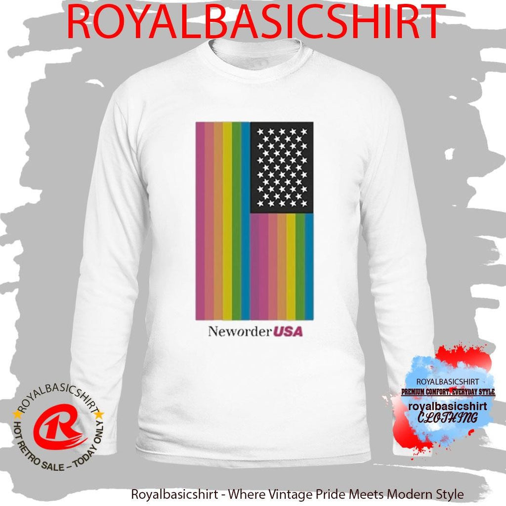 New Order USA American Flag Rainbow Shirt