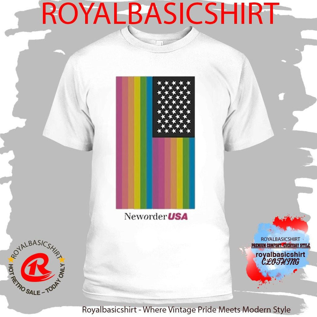 New Order USA American Flag Rainbow Shirt