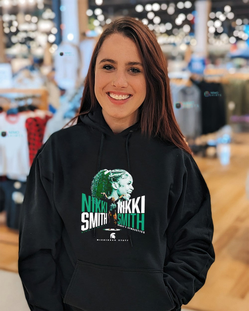 Nikki Smith Michigan State Spartans women’s gymnastics collage shirt