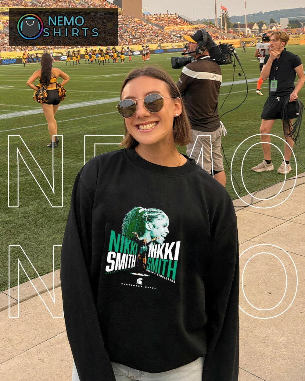 Nikki Smith Michigan State Spartans women’s gymnastics collage shirt