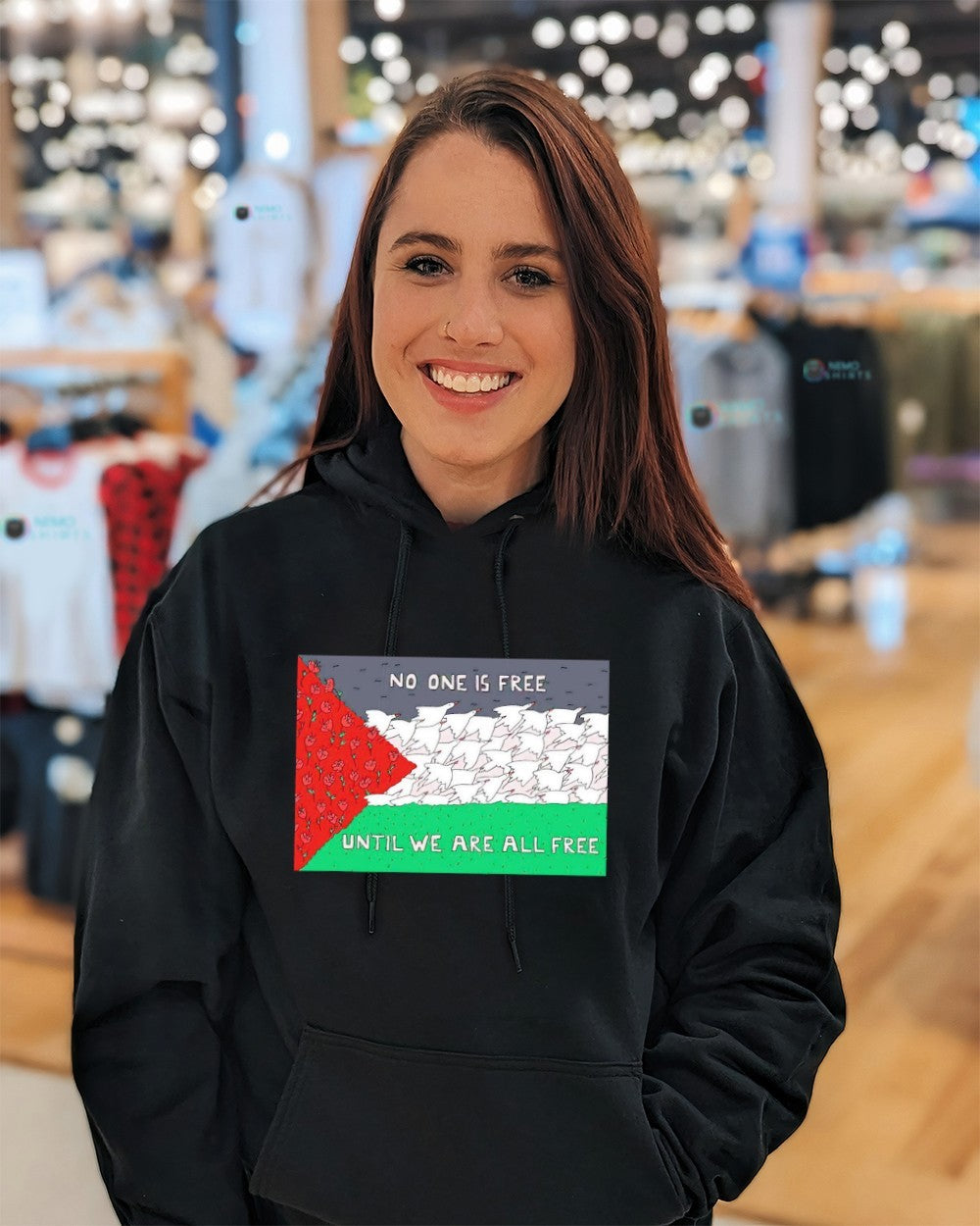 No one is free until we are all free Palestine flag shirt