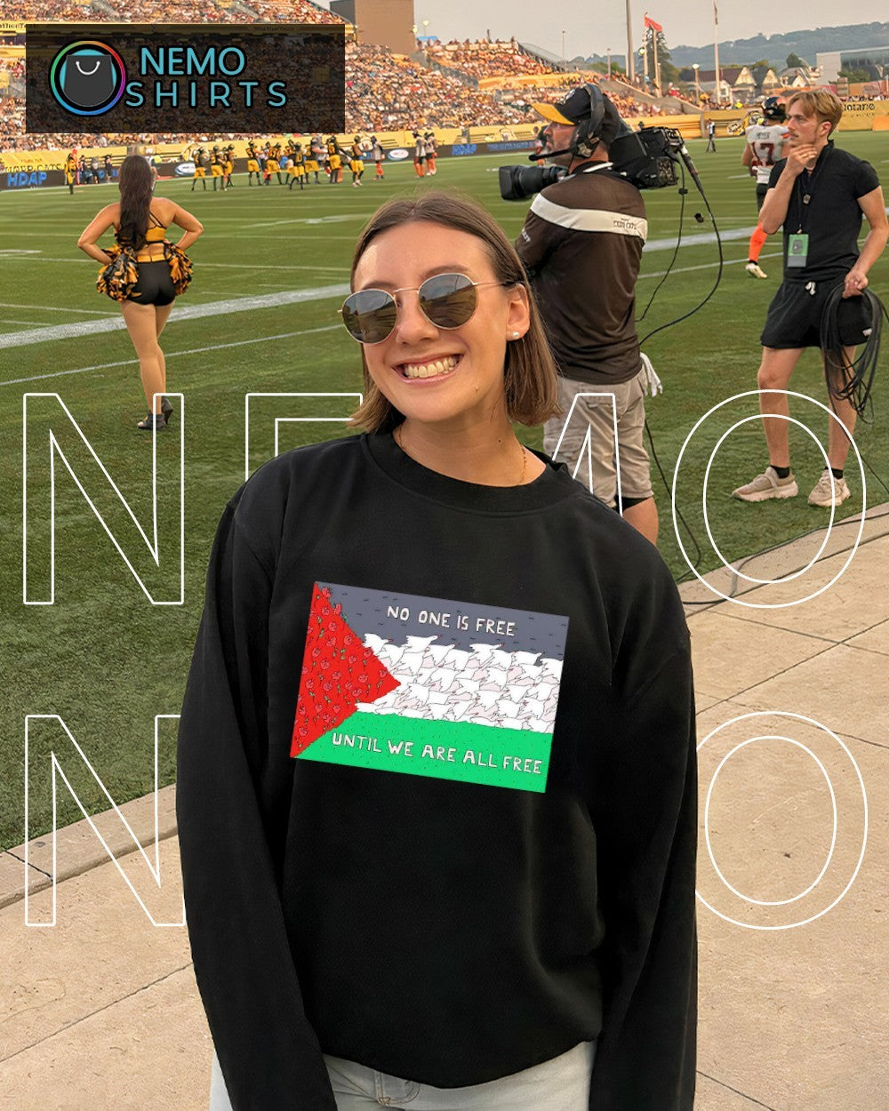 No one is free until we are all free Palestine flag shirt