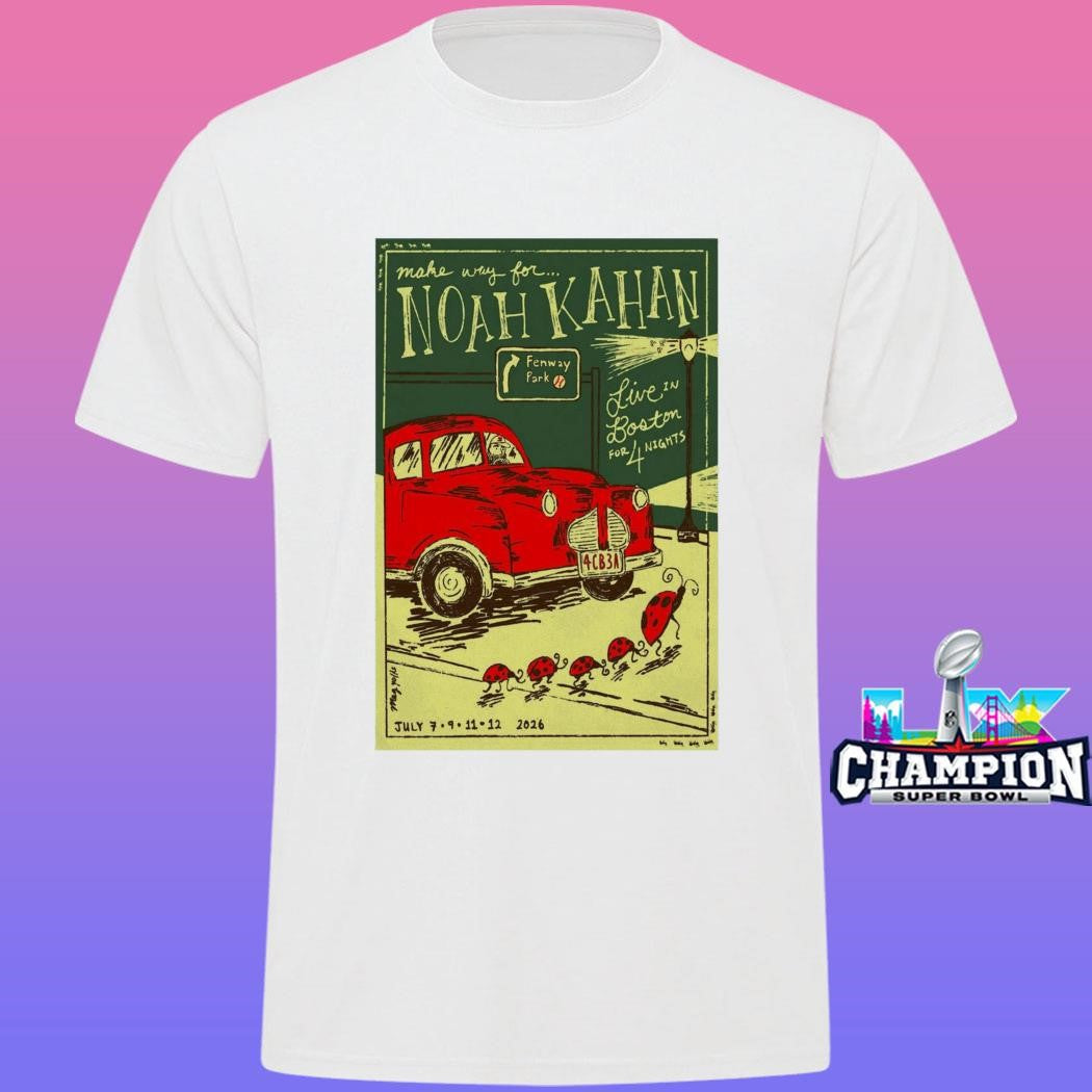 Noah Kahan Fenway Park July 9 2026 Shirt