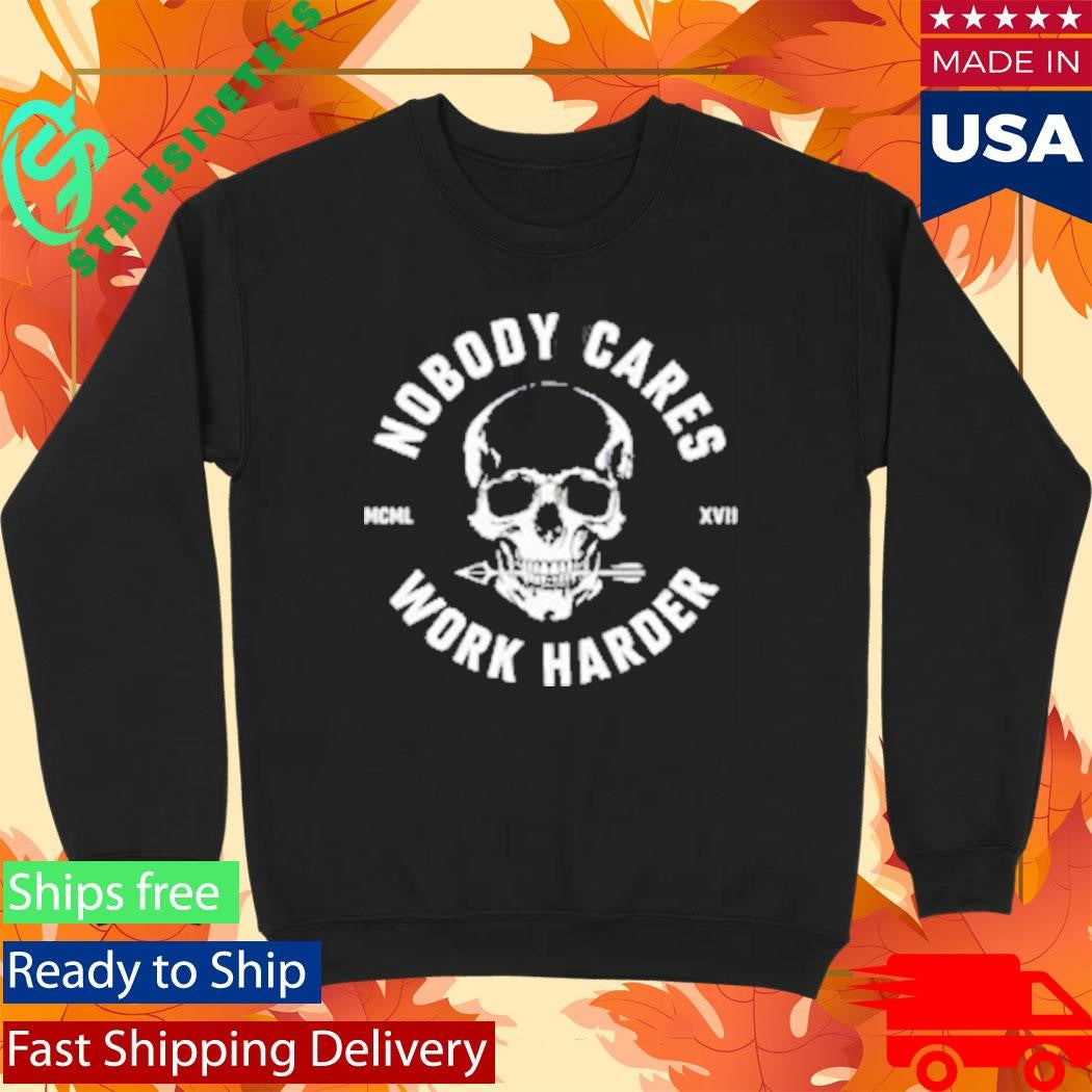 Nobody Cares Skull Cutoff Shirt