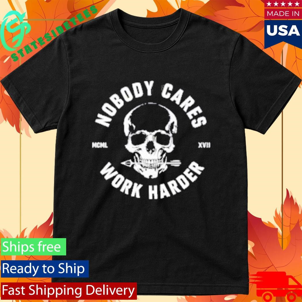 Nobody Cares Skull Cutoff Shirt