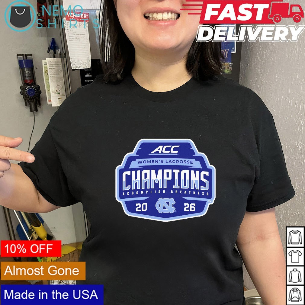 North Carolina Tar Heels 2026 ACC women’s lacrosse champions shirt