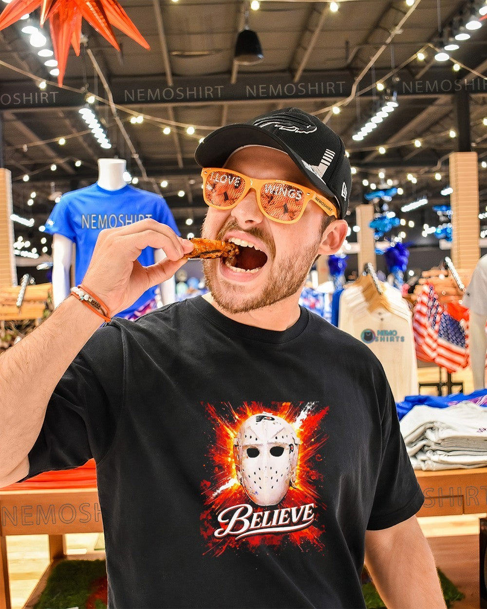 Believe goalie mask hockey Philadelphia Flyers shirt