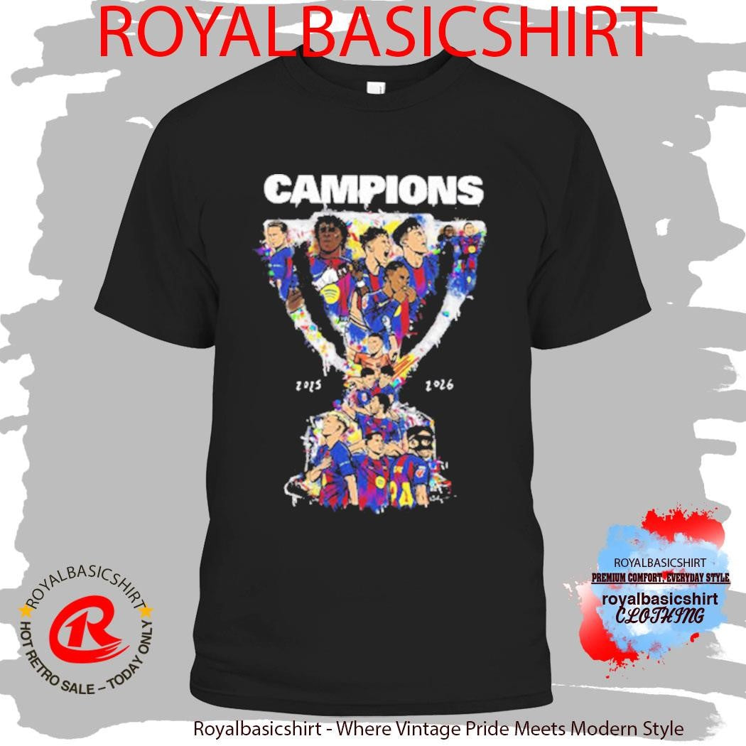 Barcelona FC Champions La Liga 2025 26 Campions Trophy Shirt