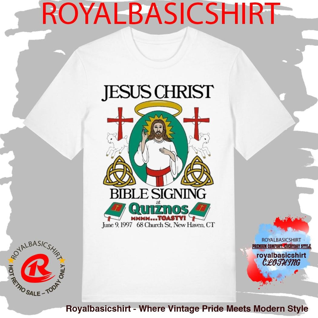 Brian Robert Jones Jesus Christ Bible Signing At Quiznos Toasty June 9 1997 Shirt