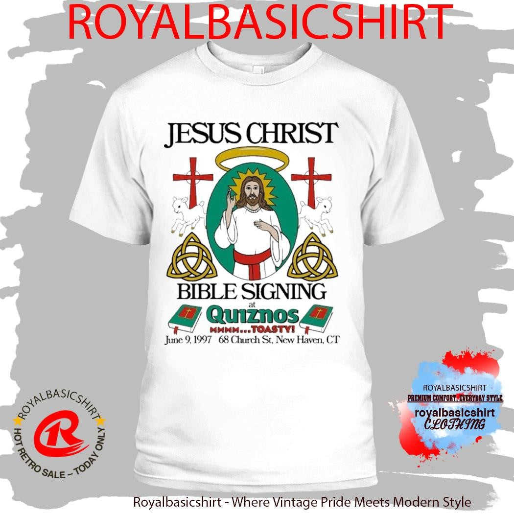 Brian Robert Jones Jesus Christ Bible Signing At Quiznos Toasty June 9 1997 Shirt