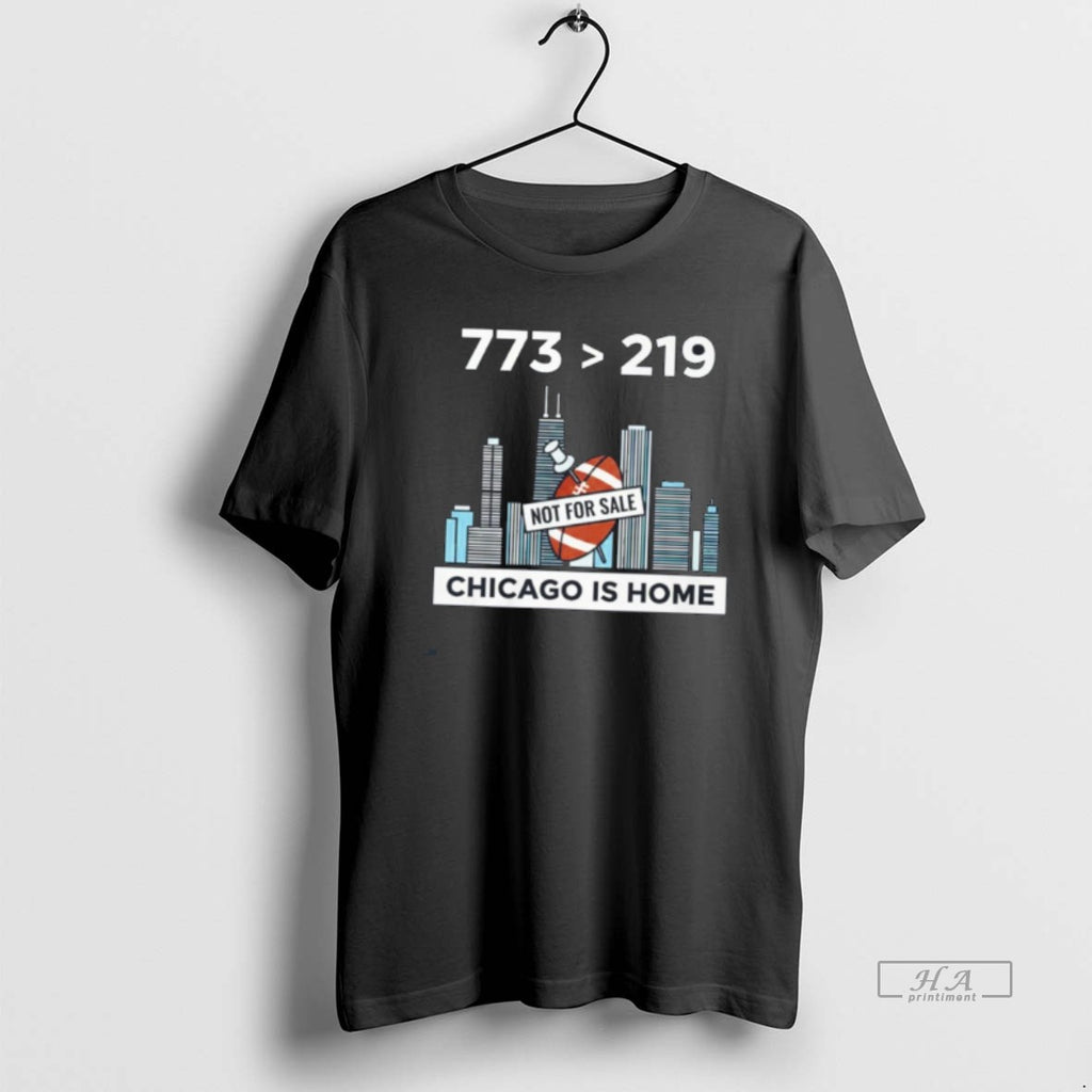 Official Chicago Is Home Not Indiana Football City Skyline Tee