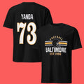 Coach Jon Gruden Football Baltimore Est 1996 Yanda 73 Jersey T-Shirts