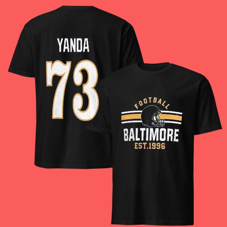 Coach Jon Gruden Football Baltimore Est 1996 Yanda 73 Jersey T-Shirts