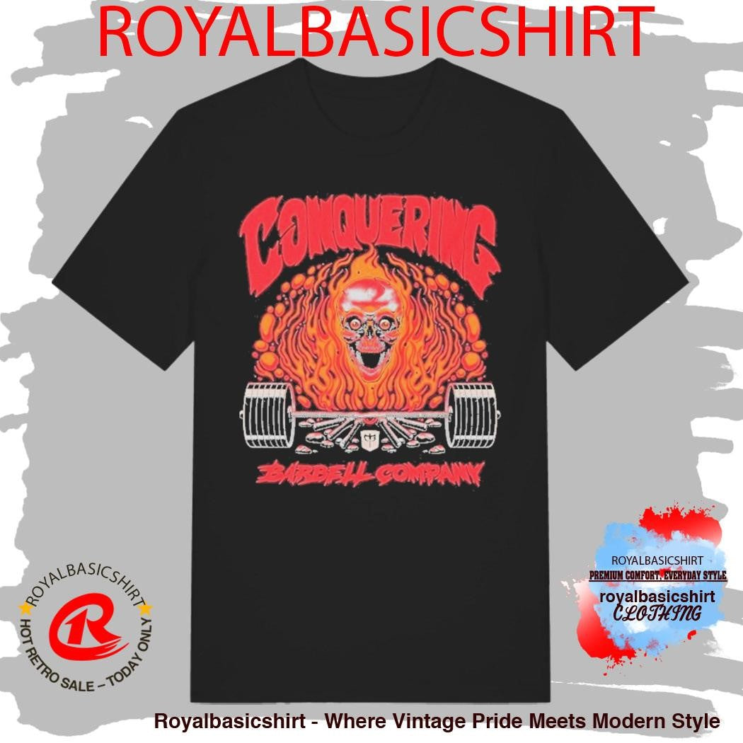 Conquering Barbell Company The Flaming Skull Shirt