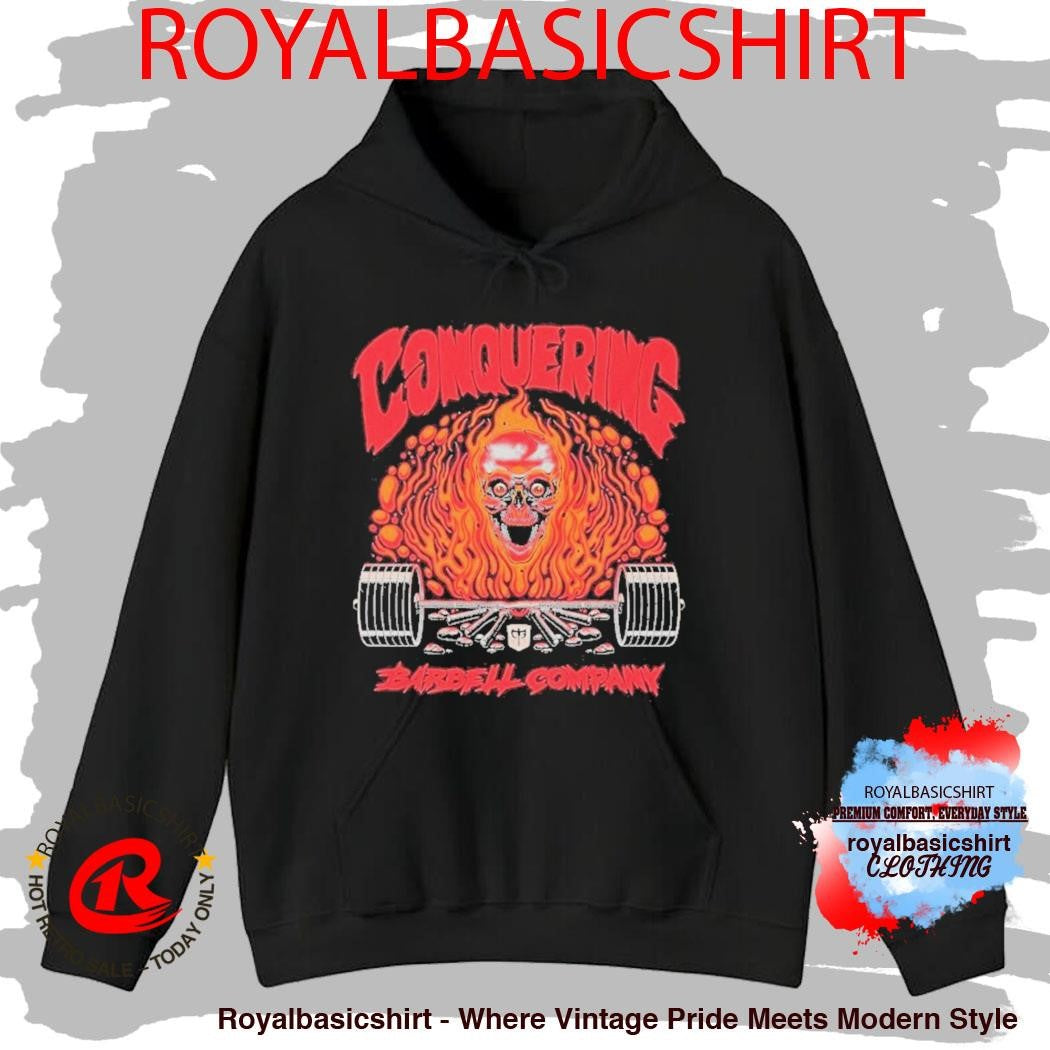 Conquering Barbell Company The Flaming Skull Shirt