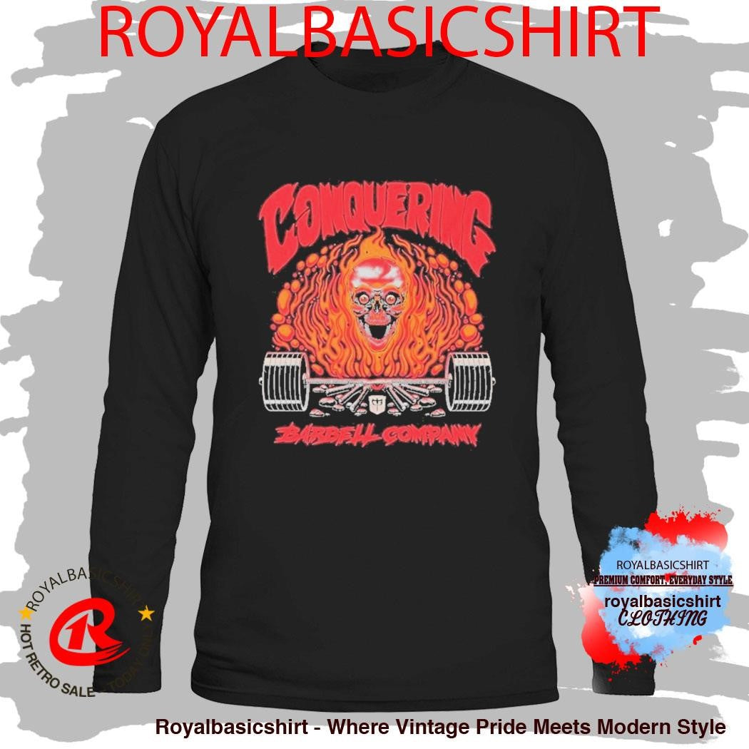 Conquering Barbell Company The Flaming Skull Shirt