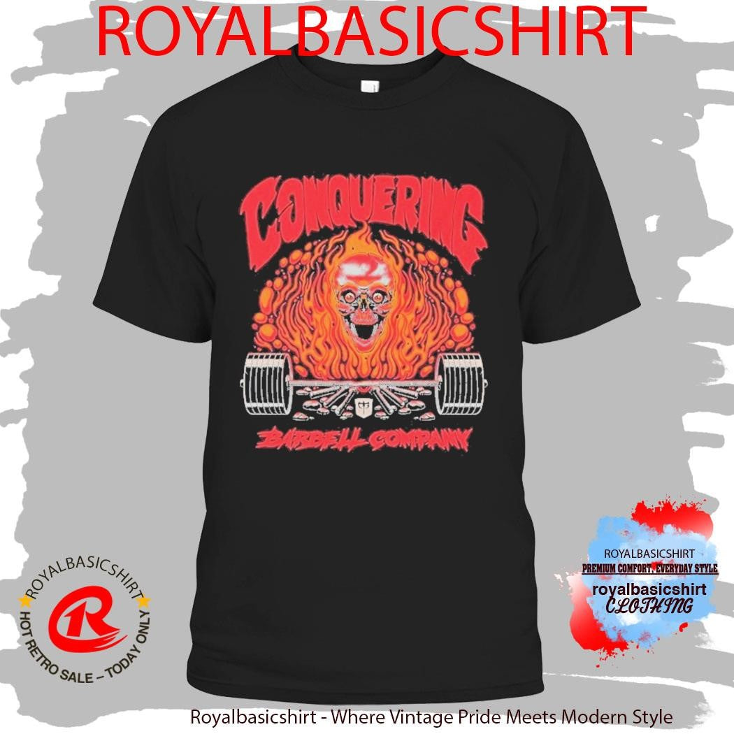 Conquering Barbell Company The Flaming Skull Shirt