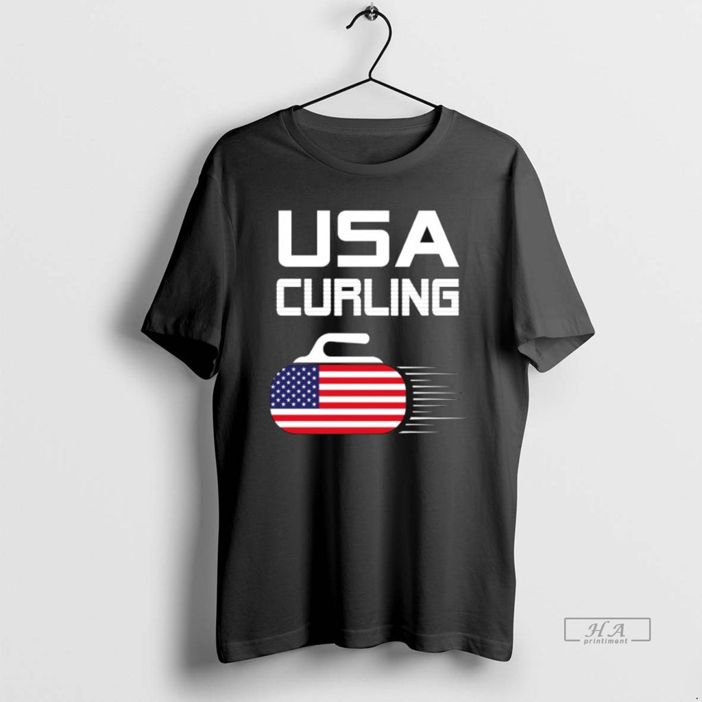 Official Curling Usa American Flag
