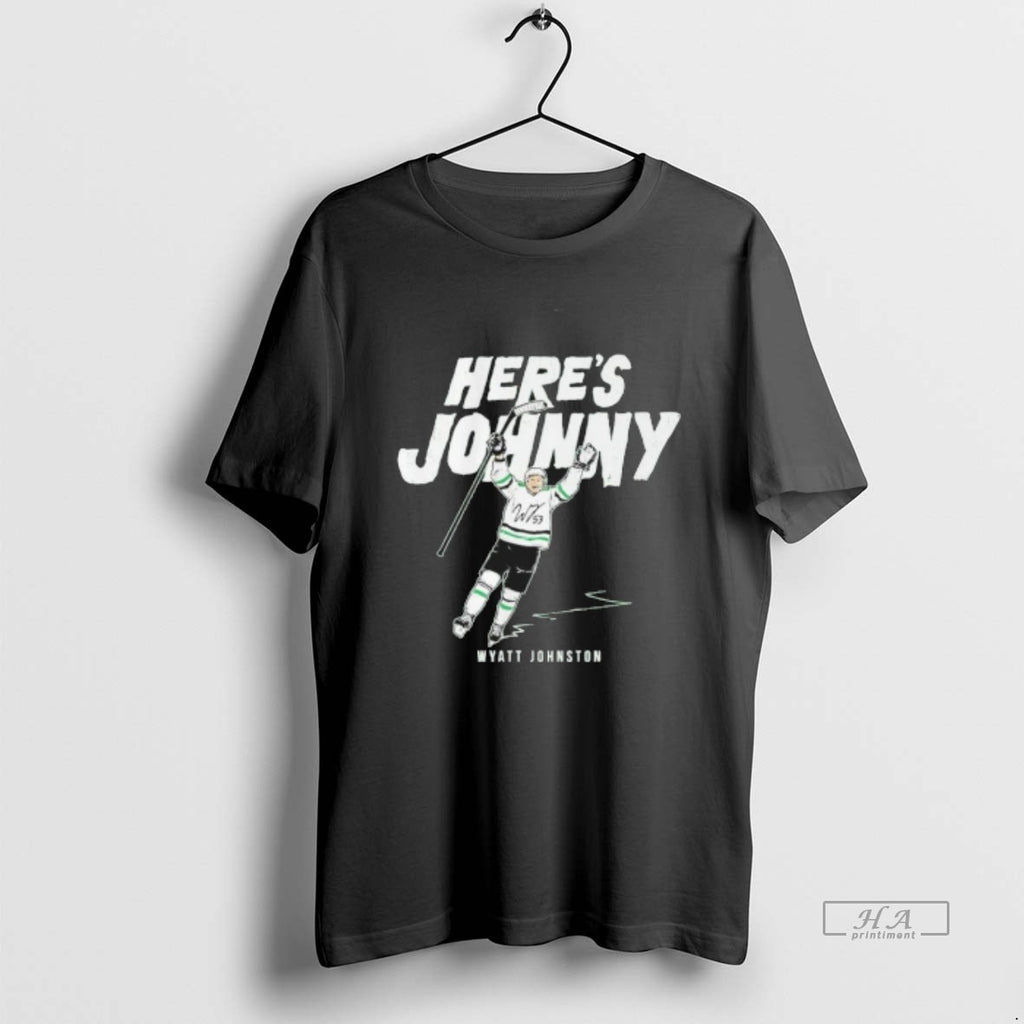 Official Dallas Stars Wyatt Johnston Heres Johnny
