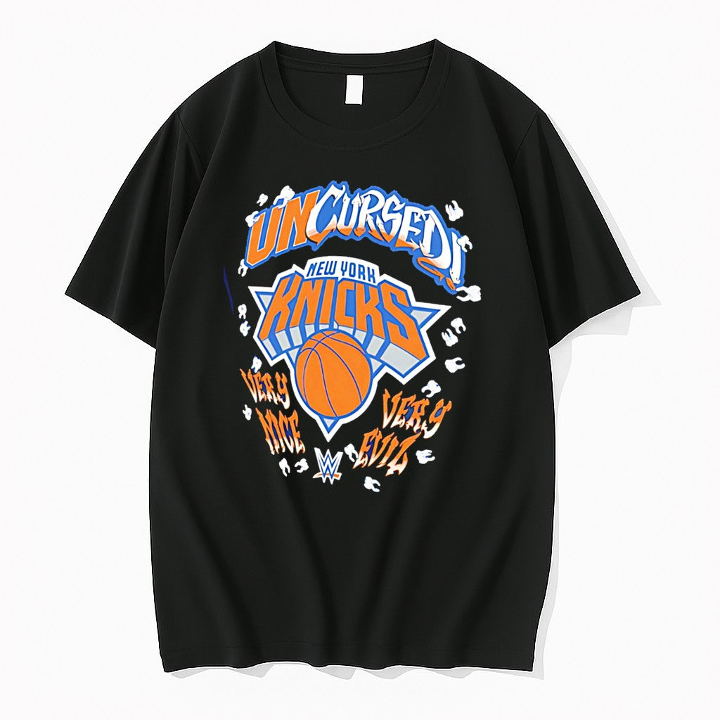 Official Danhausen York Knicks Uncursed Very Nice Very Evil Tee Tee (1)