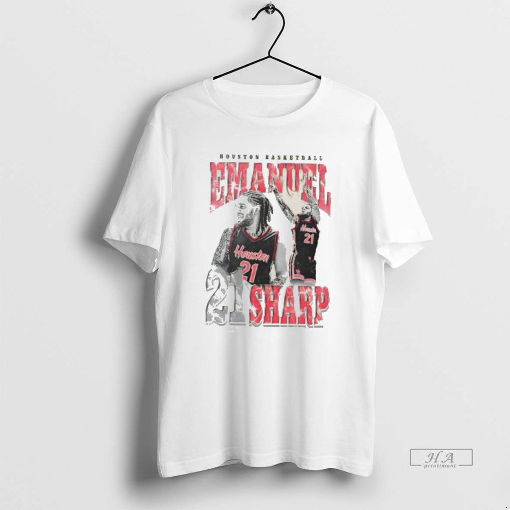 Official Emanuel Sharp Houston Cougars Illustrated Graphic Tee