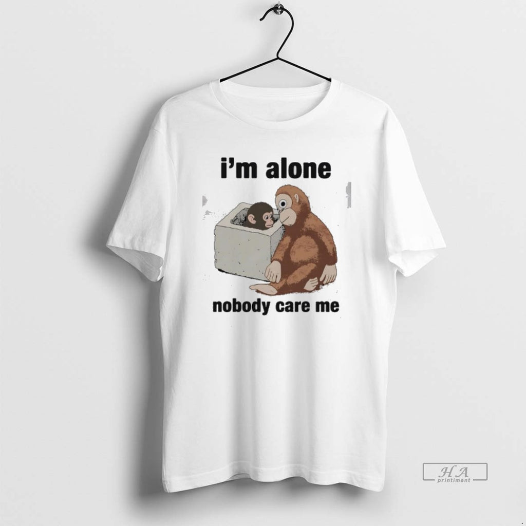 Official Im Alone Nobody Care Me Monkey Concrete Box