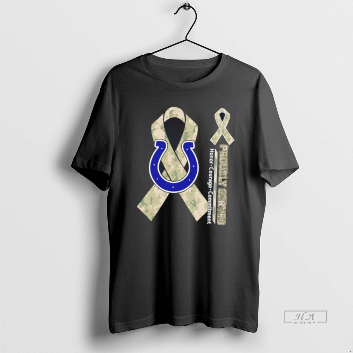 Official Indianapolis Colts Proudly Served Honor Courage Commitment Tee