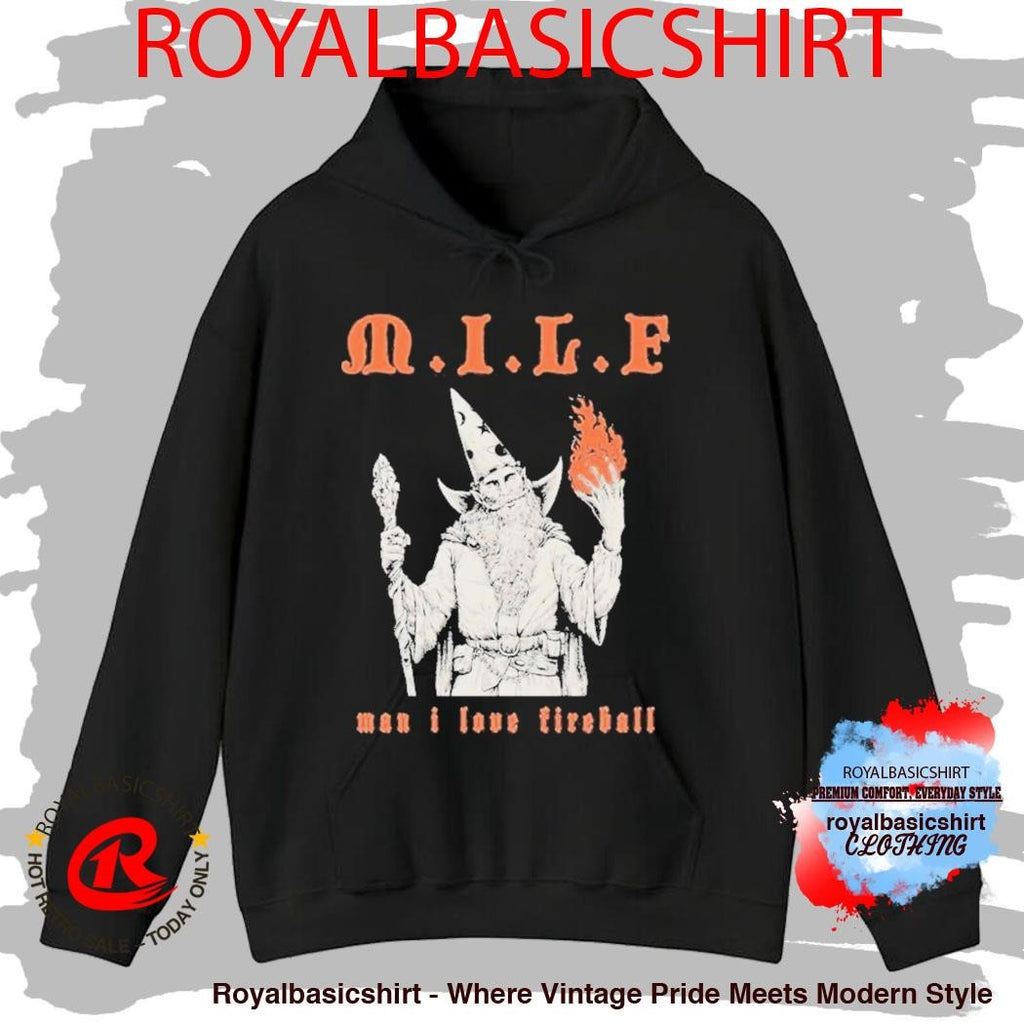 MILF Man I Love Fireball Threat Llama Wizard Shirt