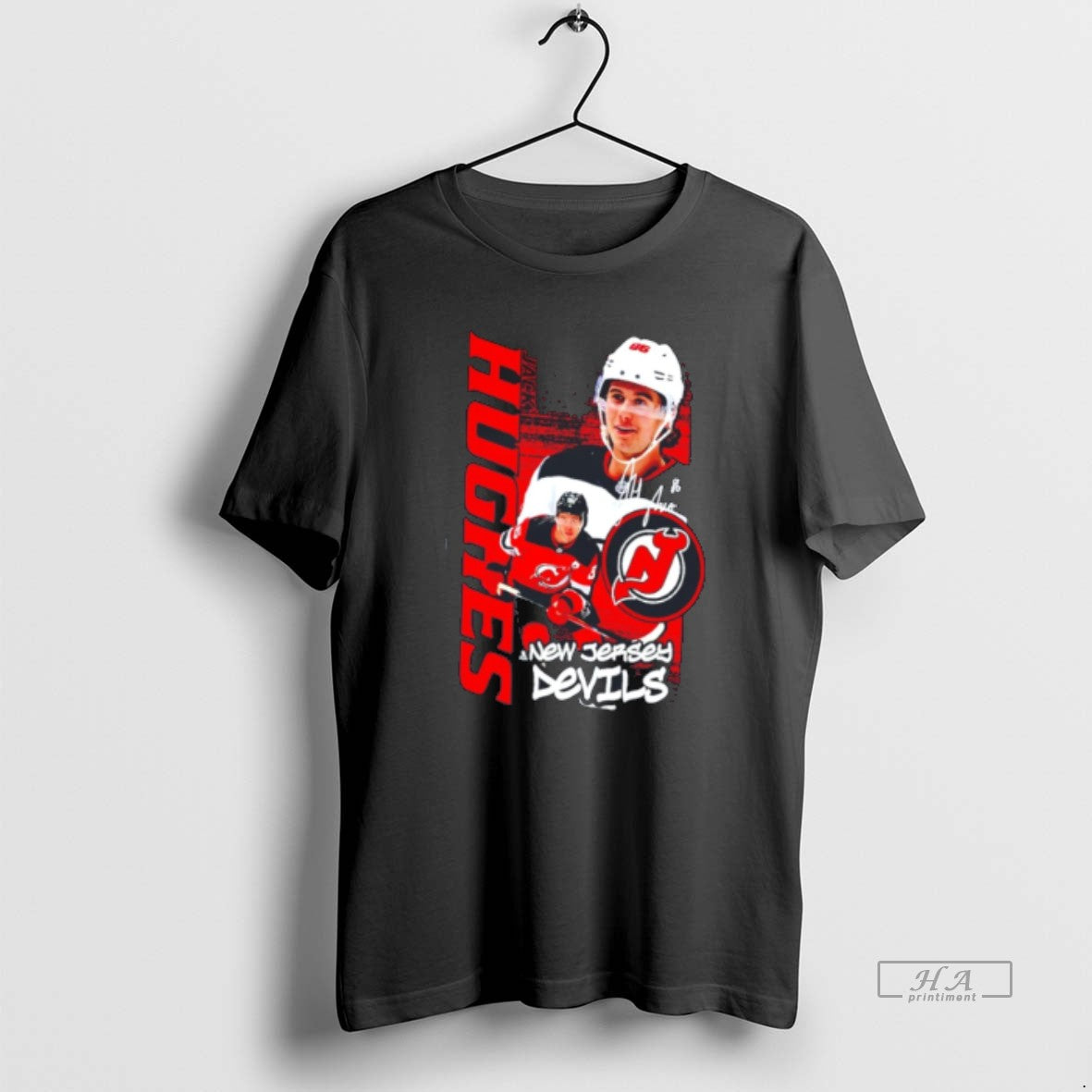 Official New Jersey Devils Jack Hughes Playmaker Graphic Tee
