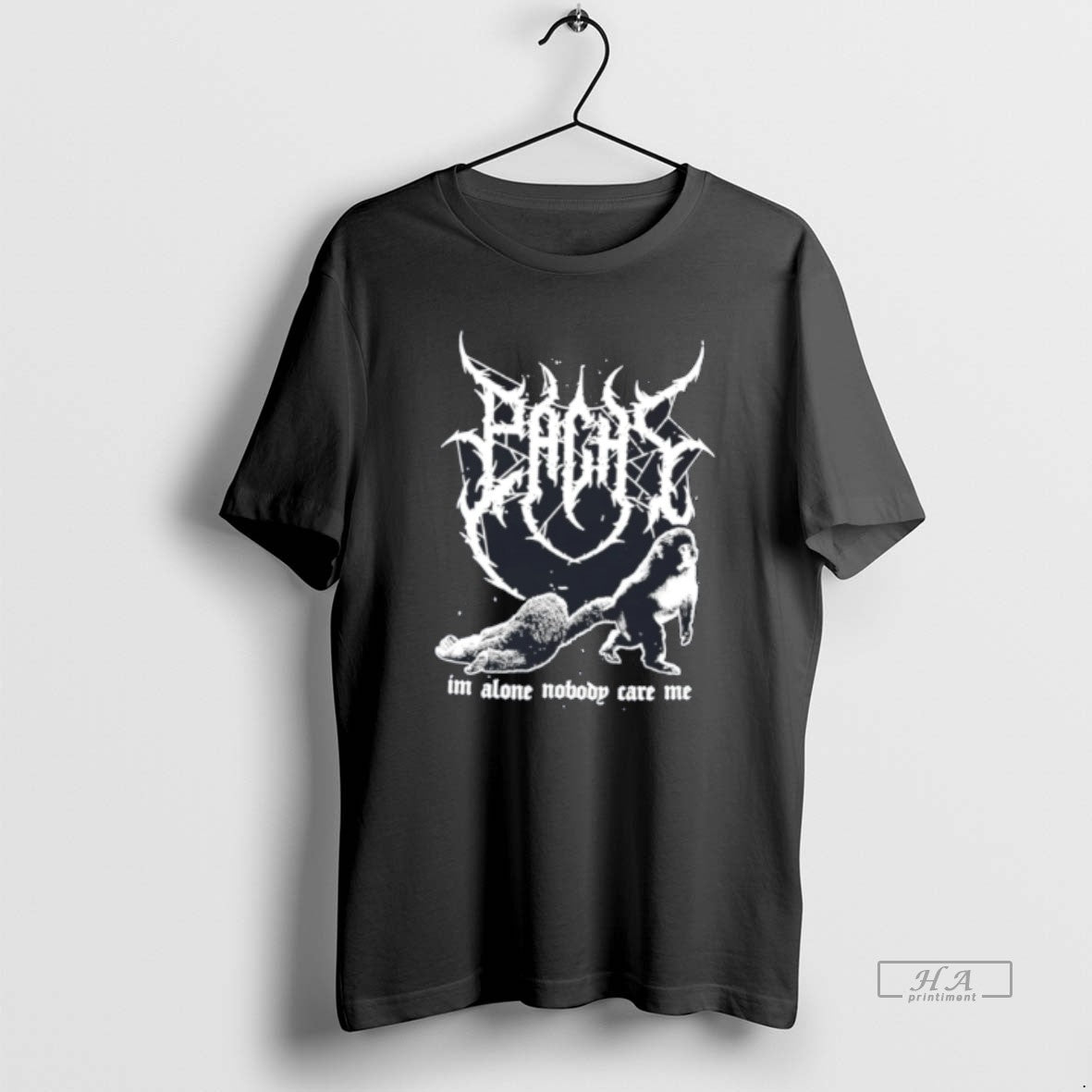 Official Pachi Im Alone Nobody Care Me Monkey Tee