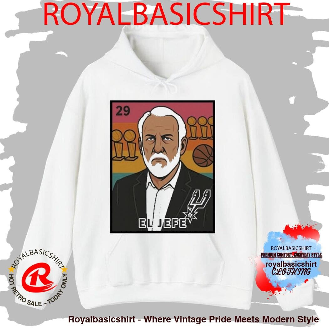 Porvida Popovich President El Jefe San Antonio Spurs Trophy Shirt