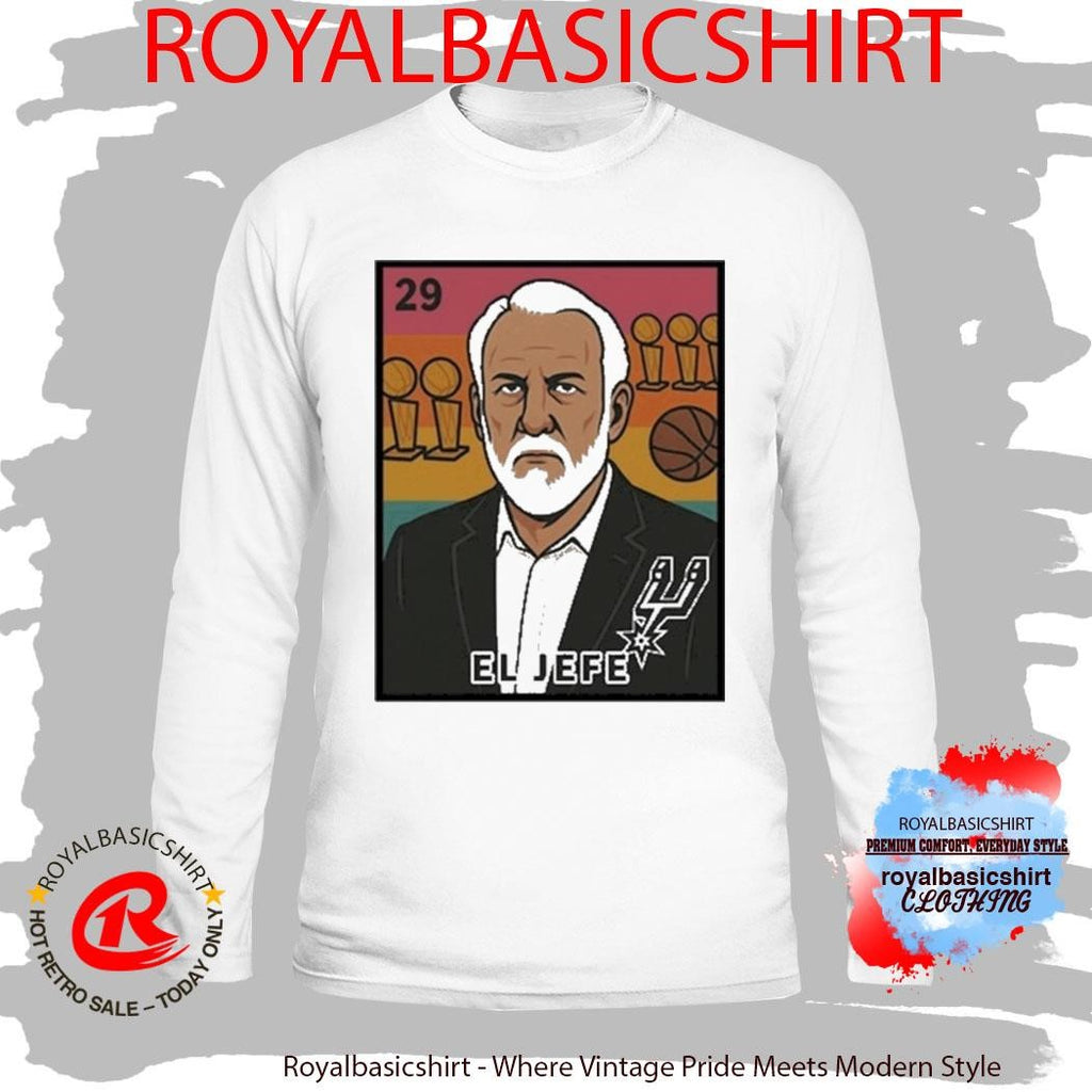 Porvida Popovich President El Jefe San Antonio Spurs Trophy Shirt