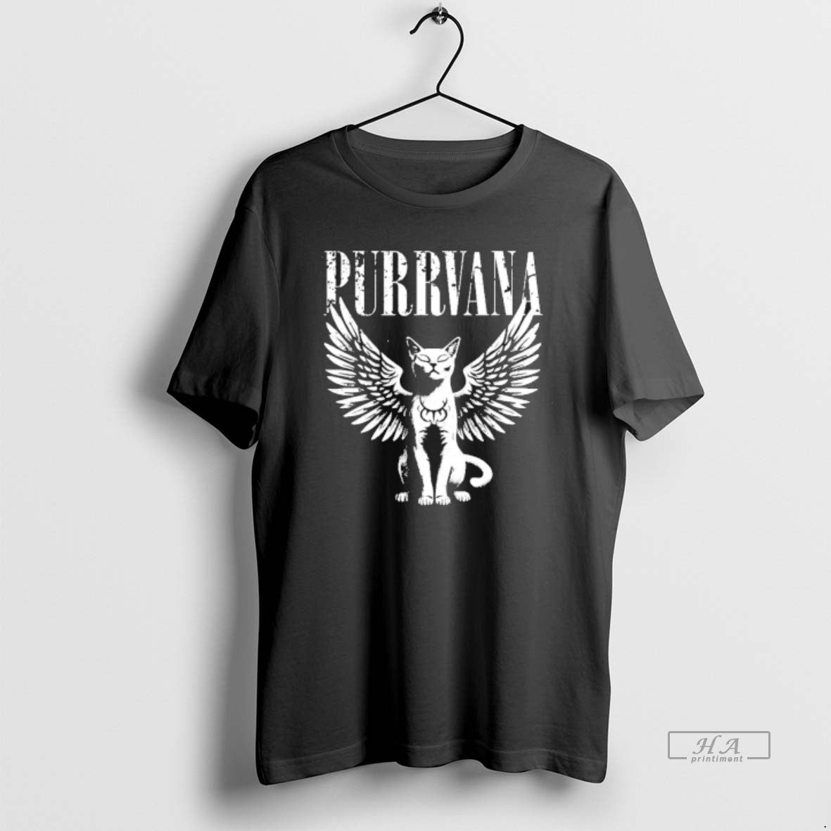 Official Retro Purrvana Cat With Wings