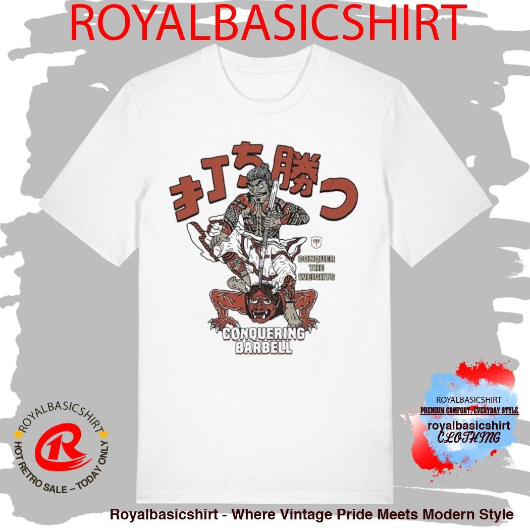Samurai Vs Oni Demon Conquer The Weights Conquering Barbell Shirt