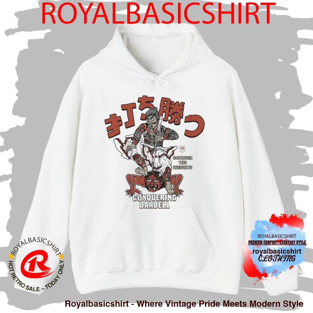 Samurai Vs Oni Demon Conquer The Weights Conquering Barbell Shirt