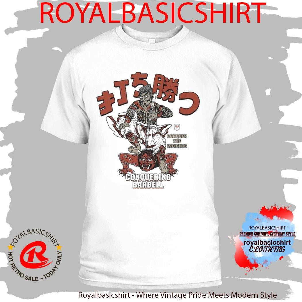 Samurai Vs Oni Demon Conquer The Weights Conquering Barbell Shirt