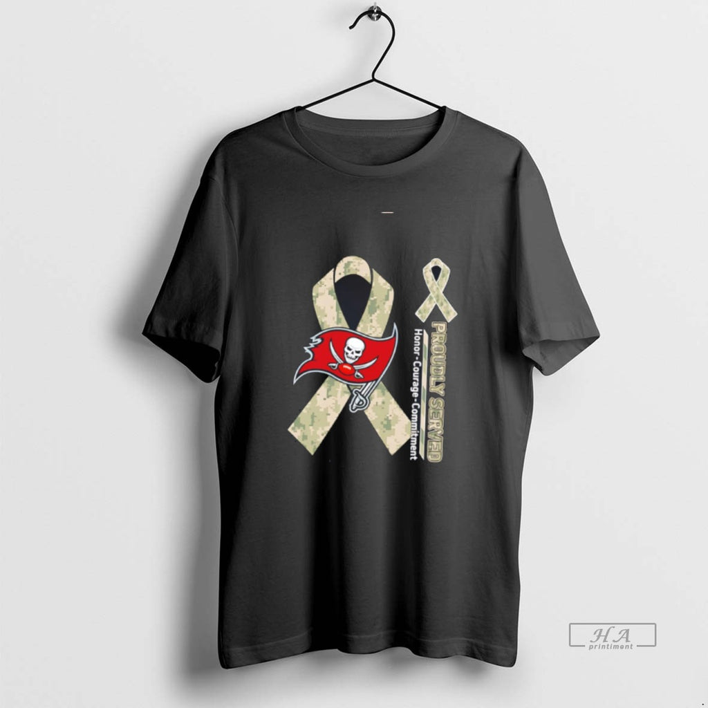 Official Tampa Bay Buccaneers Proudly Served Honor Courage Commitment Tee