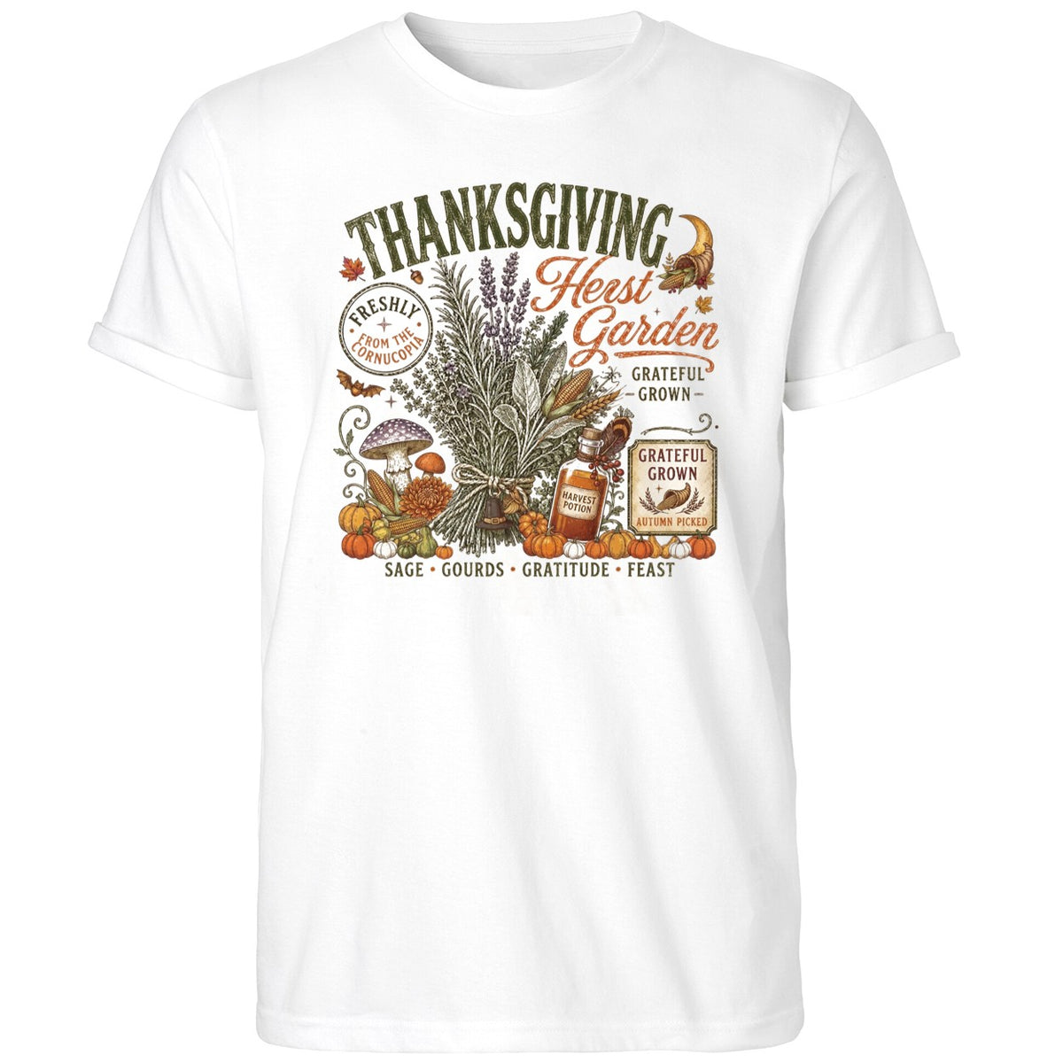 Thanksgiving Herb Garden Vintage Autumn Shirt