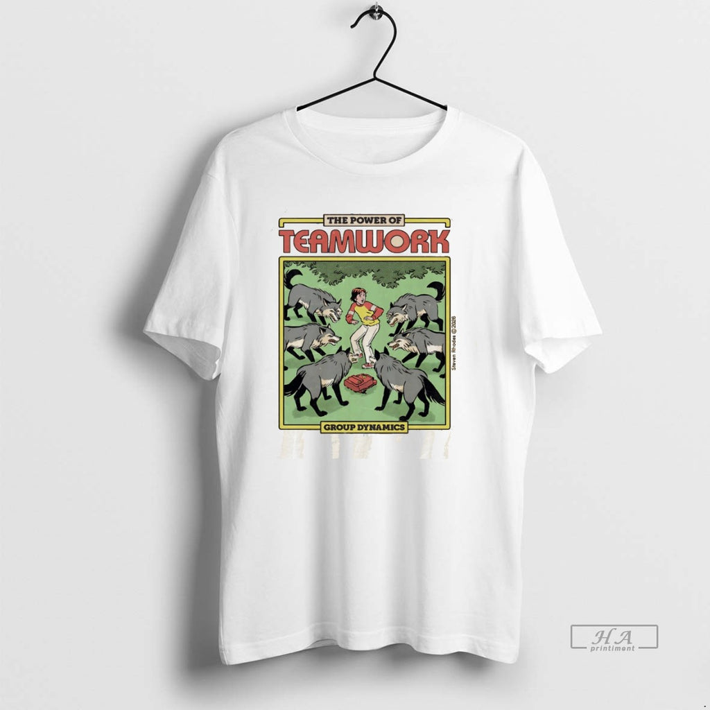 Official The Power Of Teamwork Group Dynamics Satire Child Surrounded By Wolves
