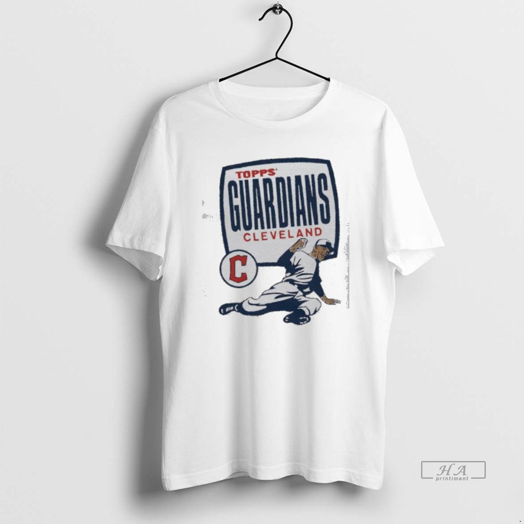 Official Topps Cleveland Guardians Baseball Player Logo Graphic