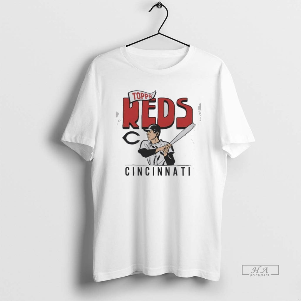 Official Topps Reds Cincinnati Batter Wishbone C Logo Graphic