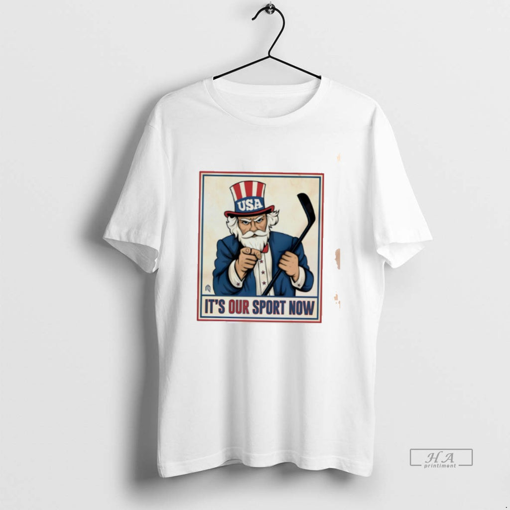 Official Usa Olympic Gold Medal Hockey Jack Hughes Its Our Sport Now Tee