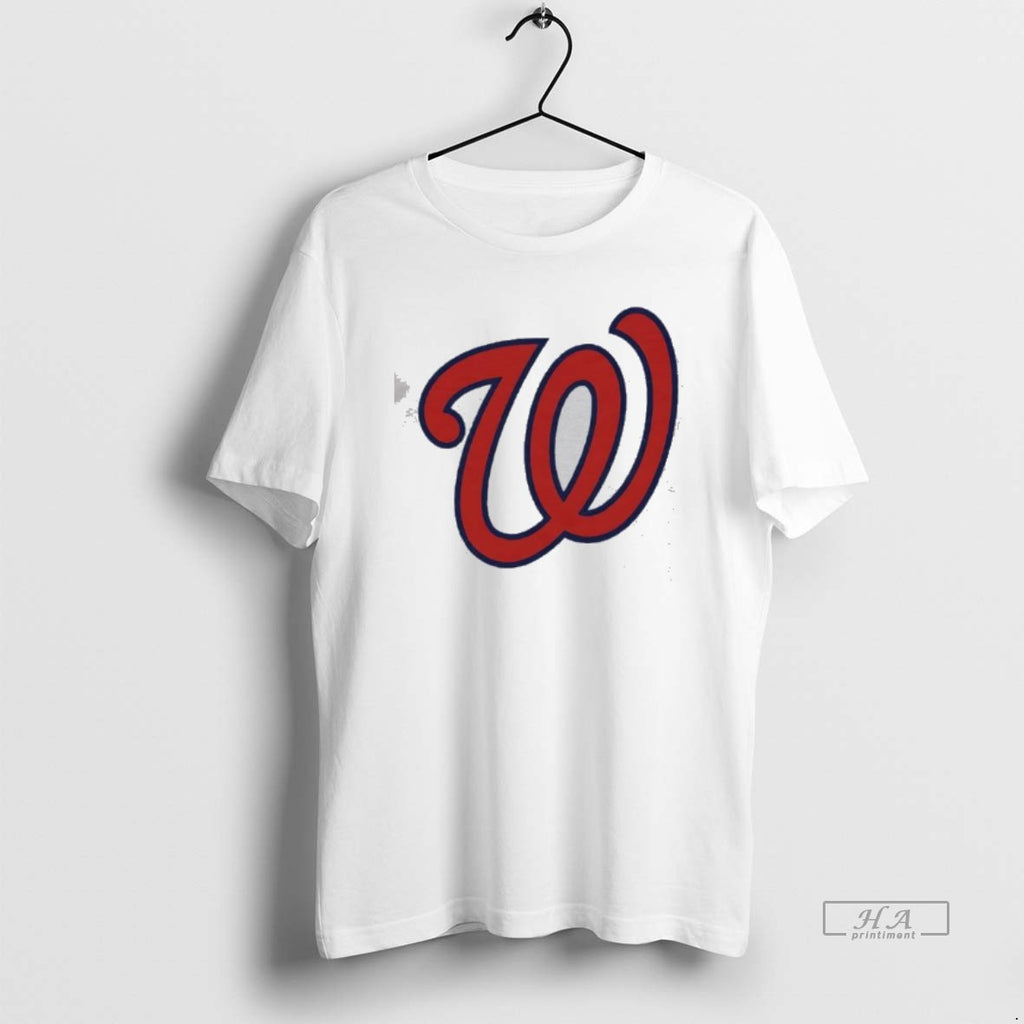 Official Washington Nationals Baseball Red Script Letter W Logo