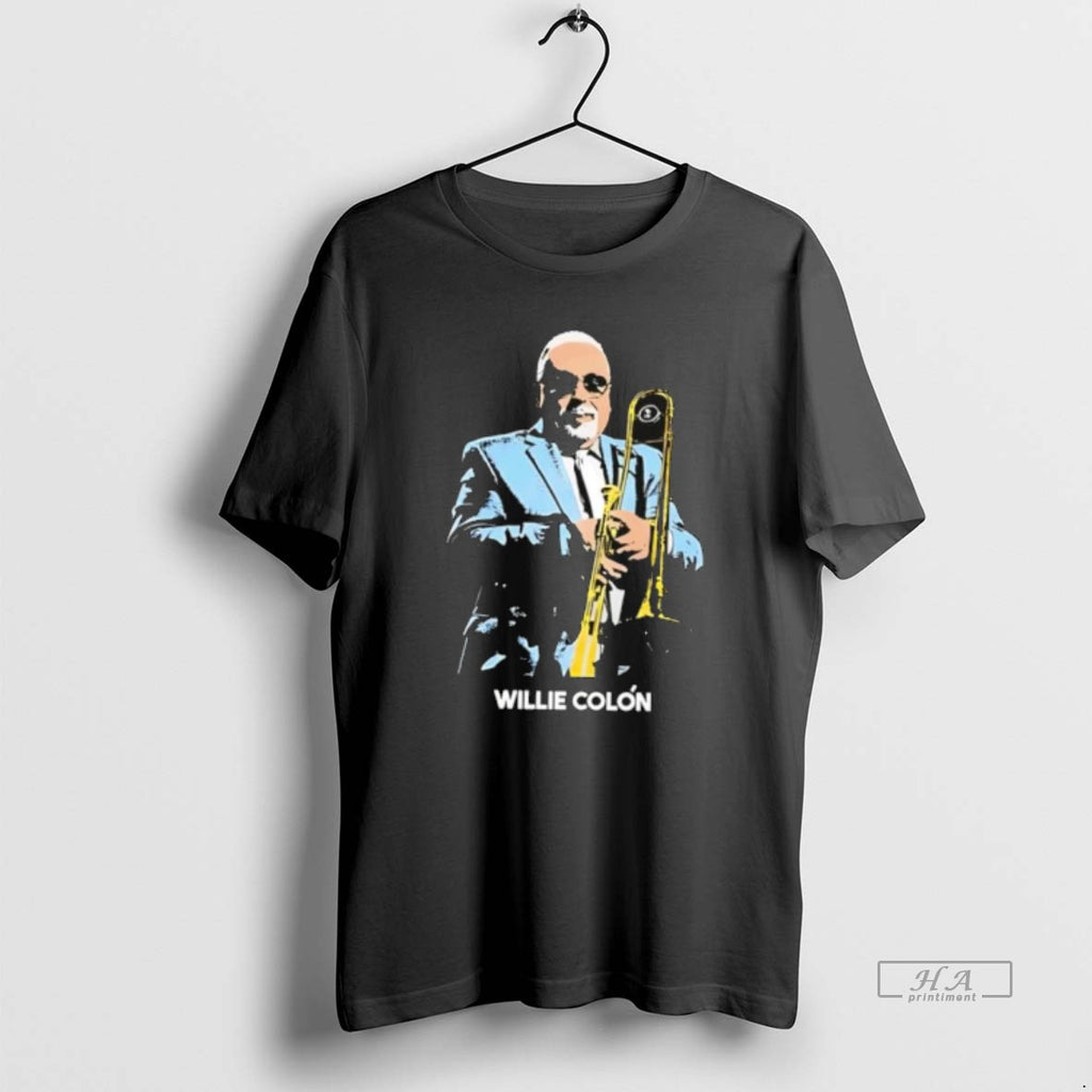 Official Willie Colon Salsa Musician Playing Trombone