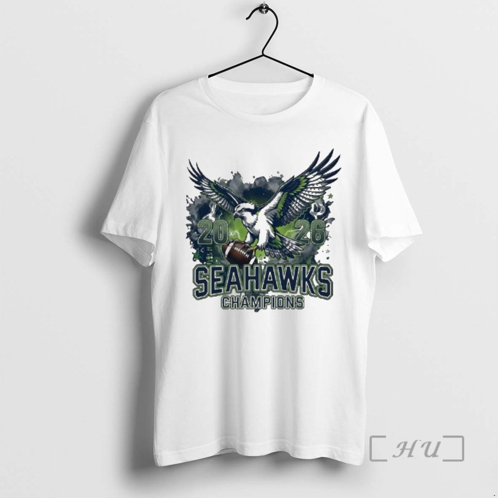 Officials 2026 Seahawks Champions Flying Eagle With Football Sport