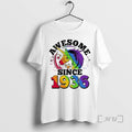 Officials 90th Birthday Rainbow Unicorn Awesome Since 1936