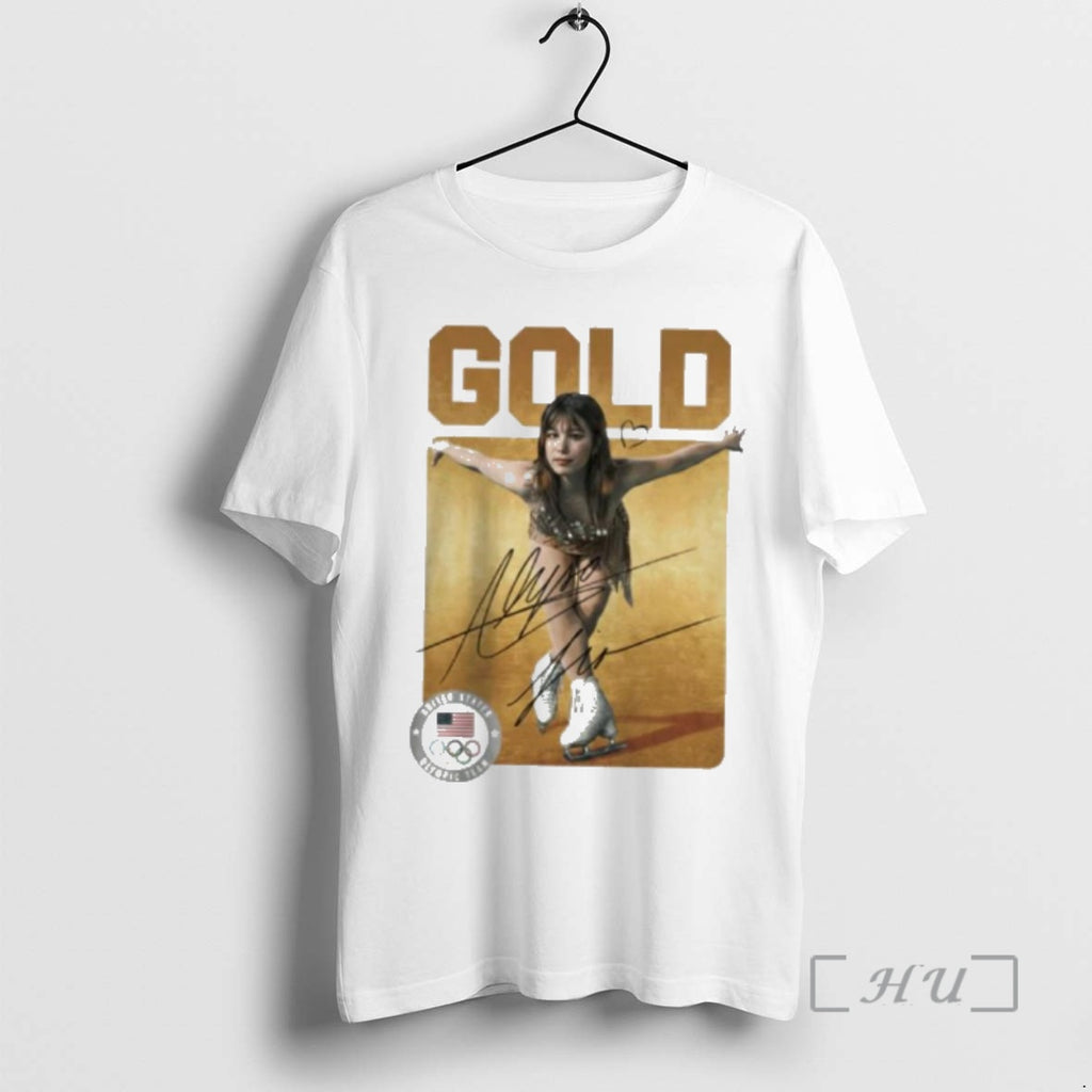 Officials Alysa Liu Olympic Gold 2026 Womens Figure Skating Champion Signature Premium T Shirts Sweater